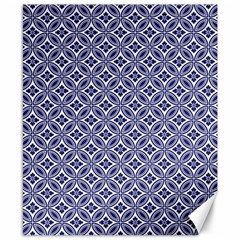 Wreath Differences Indigo Deep Blue Canvas 8  x 10 