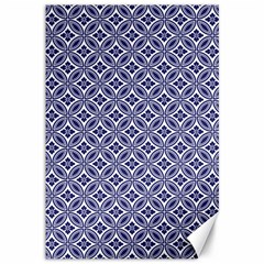 Wreath Differences Indigo Deep Blue Canvas 12  X 18  by Pakrebo