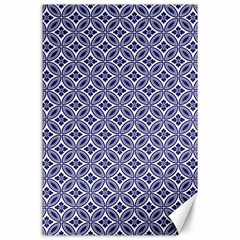 Wreath Differences Indigo Deep Blue Canvas 24  x 36 