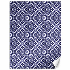 Wreath Differences Indigo Deep Blue Canvas 36  X 48  by Pakrebo