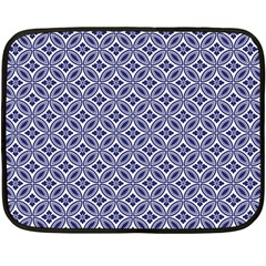 Wreath Differences Indigo Deep Blue Double Sided Fleece Blanket (Mini) 