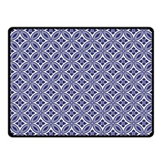 Wreath Differences Indigo Deep Blue Fleece Blanket (Small)