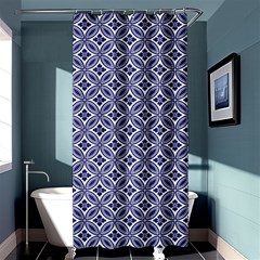 Wreath Differences Indigo Deep Blue Shower Curtain 36  x 72  (Stall) 