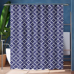 Wreath Differences Indigo Deep Blue Shower Curtain 60  x 72  (Medium) 