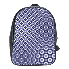 Wreath Differences Indigo Deep Blue School Bag (XL)