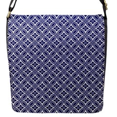 Wreath Differences Indigo Deep Blue Flap Closure Messenger Bag (S)