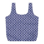 Wreath Differences Indigo Deep Blue Full Print Recycle Bag (L) Back