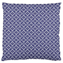 Wreath Differences Indigo Deep Blue Large Flano Cushion Case (Two Sides)