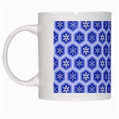 A Hexagonal Pattern White Mugs