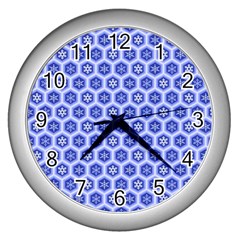 A Hexagonal Pattern Wall Clock (Silver)