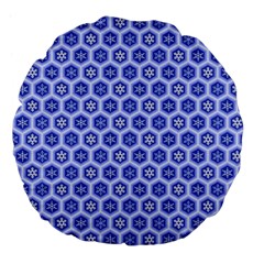 A Hexagonal Pattern Large 18  Premium Flano Round Cushions