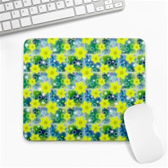 Narcissus Yellow Flowers Winter Large Mousepads by Pakrebo