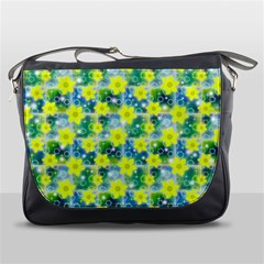 Narcissus Yellow Flowers Winter Messenger Bag by Pakrebo