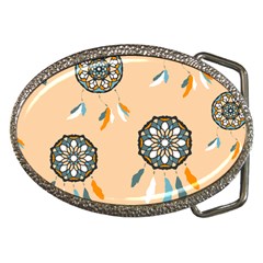 Dreamcatcher Pattern Pen Background Belt Buckles by Pakrebo