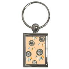 Dreamcatcher Pattern Pen Background Key Chains (rectangle)  by Pakrebo