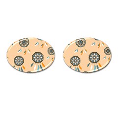 Dreamcatcher Pattern Pen Background Cufflinks (oval) by Pakrebo