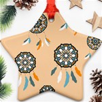 Dreamcatcher Pattern Pen Background Star Ornament (Two Sides) Back