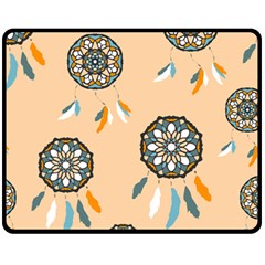 Dreamcatcher Pattern Pen Background Fleece Blanket (medium)  by Pakrebo