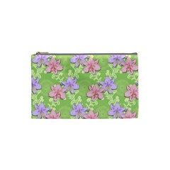 Lily Flowers Green Plant Natural Cosmetic Bag (small) by Pakrebo