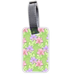 Lily Flowers Green Plant Natural Luggage Tags (two Sides) by Pakrebo