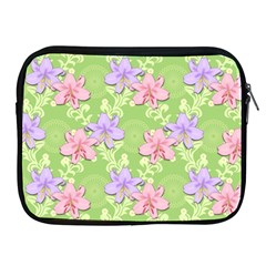 Lily Flowers Green Plant Natural Apple Ipad 2/3/4 Zipper Cases by Pakrebo