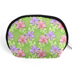 Lily Flowers Green Plant Natural Accessory Pouch (medium)