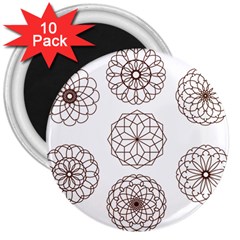 Graphics Geometry Abstract 3  Magnets (10 Pack)  by Pakrebo