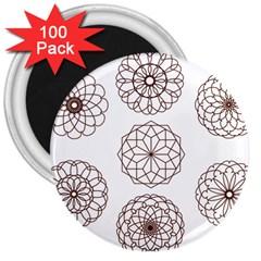 Graphics Geometry Abstract 3  Magnets (100 Pack) by Pakrebo