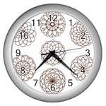 Graphics Geometry Abstract Wall Clock (Silver) Front