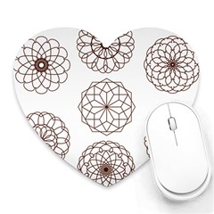 Graphics Geometry Abstract Heart Mousepads by Pakrebo