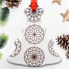 Graphics Geometry Abstract Christmas Tree Ornament (two Sides) by Pakrebo