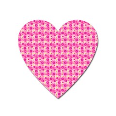 Hana Tsurukusa Heart Pink Heart Magnet by Pakrebo