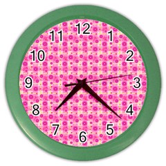 Hana Tsurukusa Heart Pink Color Wall Clock by Pakrebo