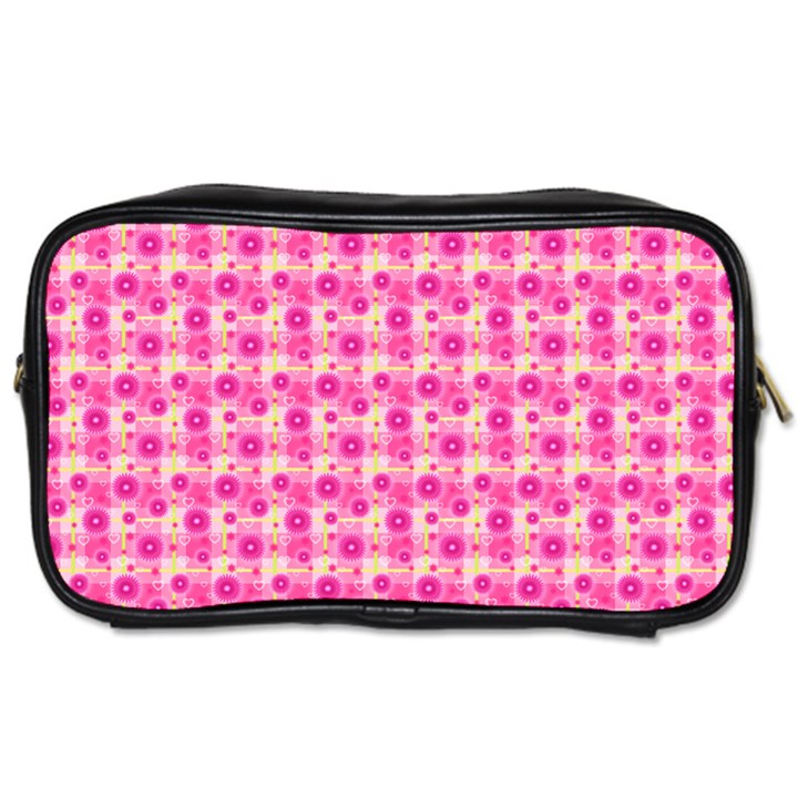 Hana Tsurukusa Heart Pink Toiletries Bag (One Side)