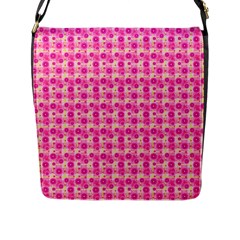 Hana Tsurukusa Heart Pink Flap Closure Messenger Bag (l) by Pakrebo