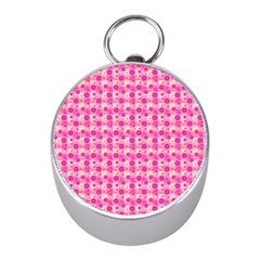 Hana Tsurukusa Heart Pink Mini Silver Compasses by Pakrebo