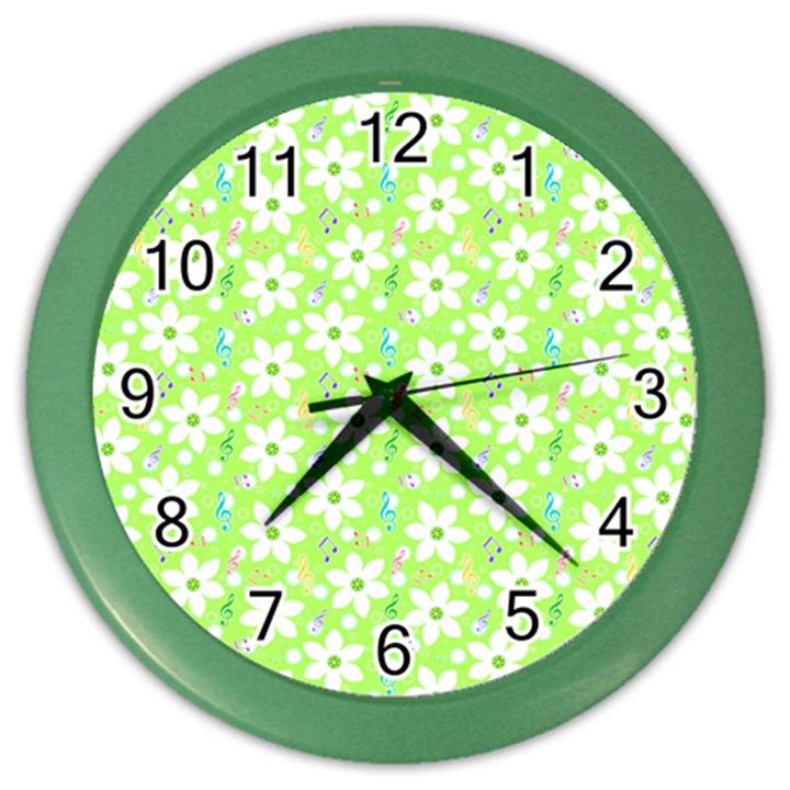 Zephyranthes Candida White Flowers Color Wall Clock