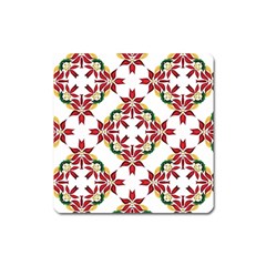 Christmas Wallpaper Background Square Magnet by Pakrebo