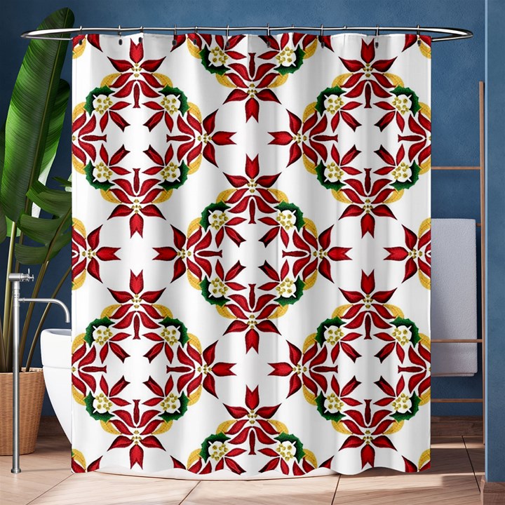 Christmas Wallpaper Background Shower Curtain 60  x 72  (Medium) 