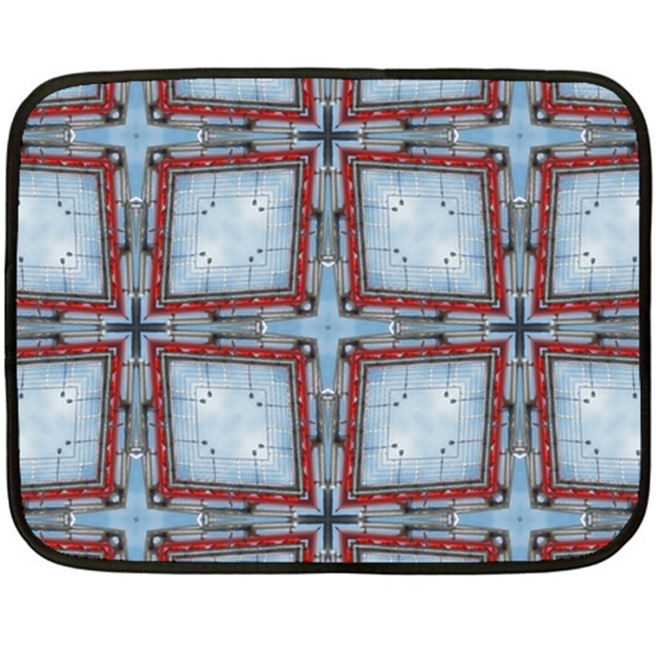 Pattern Cross Geometric Shape Double Sided Fleece Blanket (Mini) 