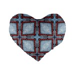 Pattern Cross Geometric Shape Standard 16  Premium Heart Shape Cushions Front