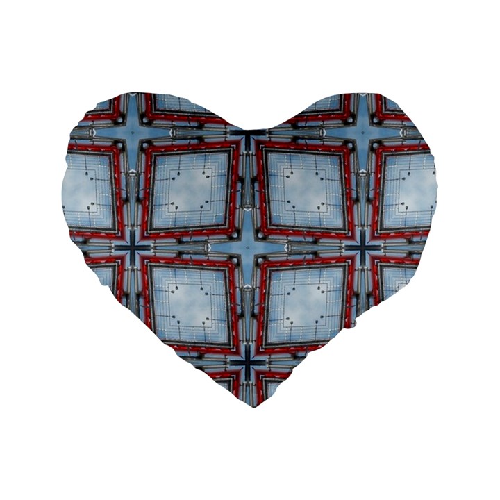 Pattern Cross Geometric Shape Standard 16  Premium Heart Shape Cushions