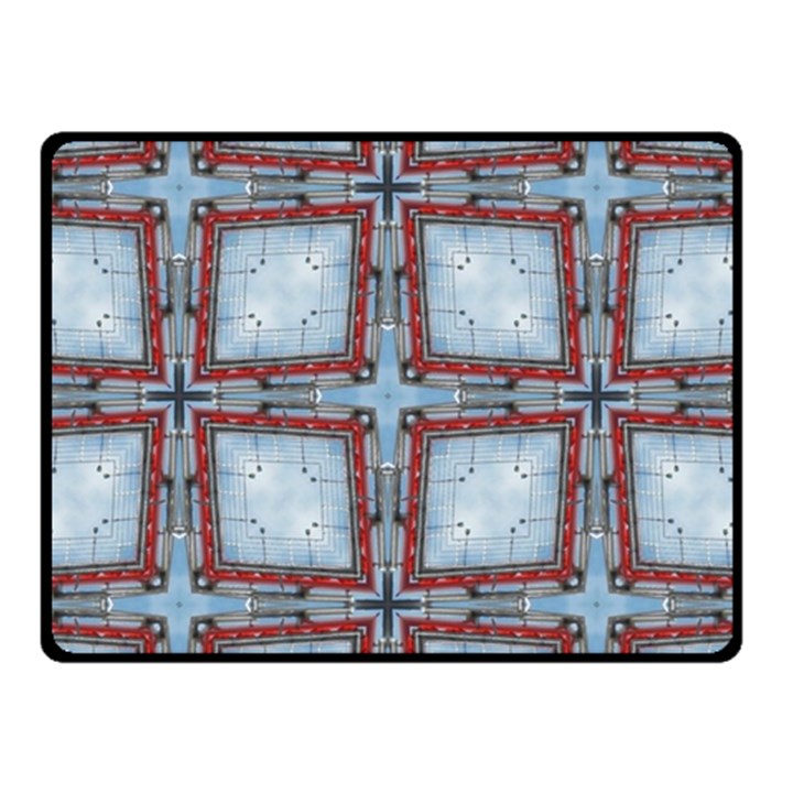 Pattern Cross Geometric Shape Double Sided Fleece Blanket (Small) 