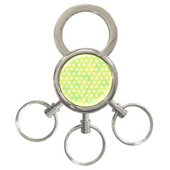 Traditional Patterns Hemp Pattern Green 3-ring Key Chains by Pakrebo