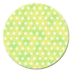 Traditional Patterns Hemp Pattern Green Magnet 5  (round) by Pakrebo