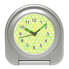 Traditional Patterns Hemp Pattern Green Travel Alarm Clock by Pakrebo