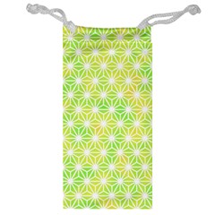 Traditional Patterns Hemp Pattern Green Jewelry Bag by Pakrebo