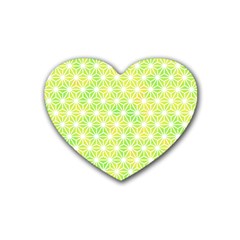 Traditional Patterns Hemp Pattern Green Heart Coaster (4 Pack)  by Pakrebo