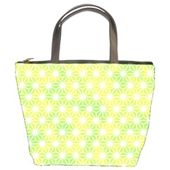 Traditional Patterns Hemp Pattern Green Bucket Bag by Pakrebo