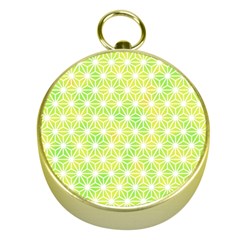 Traditional Patterns Hemp Pattern Green Gold Compasses by Pakrebo